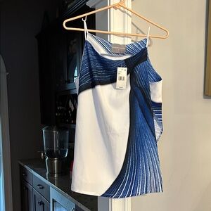 Clover Canyon Blue and White Patterned Top